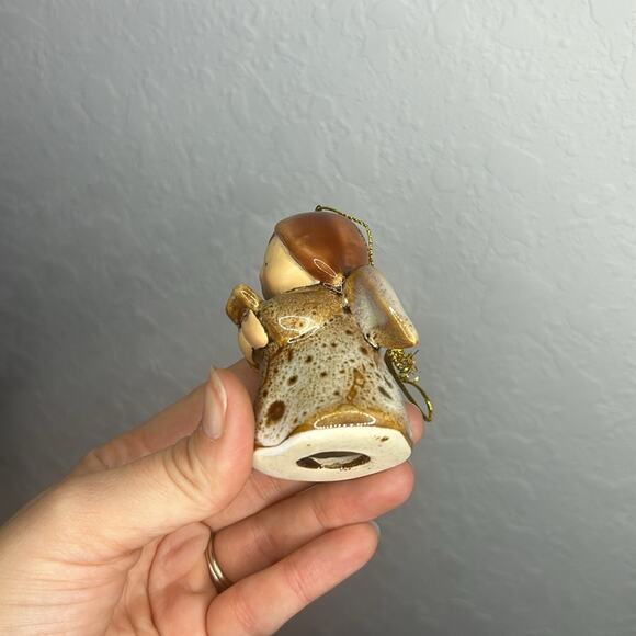 Mini clay angel ornament - pottery - glazed- angel singing small gift Christmas - Picture 6 of 7